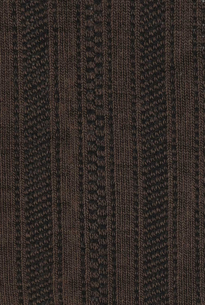 Colour/pattern sample brown striped,  Oroblu viscose fashion knit long socks.