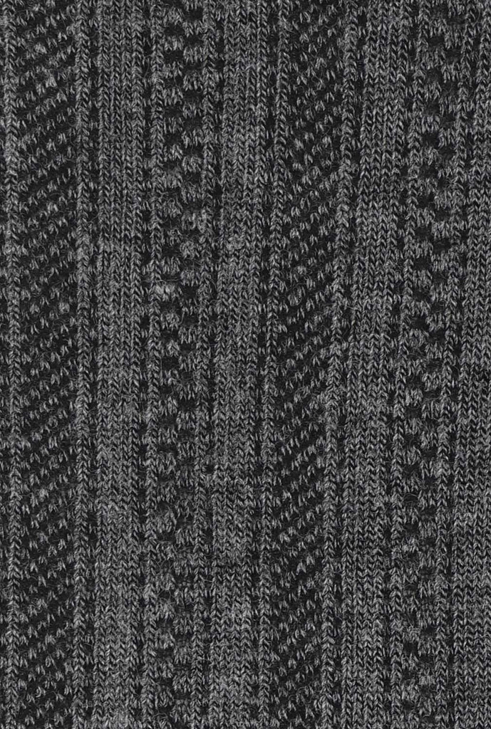 Colour/pattern sample grey striped,  Oroblu viscose fashion knit long socks.