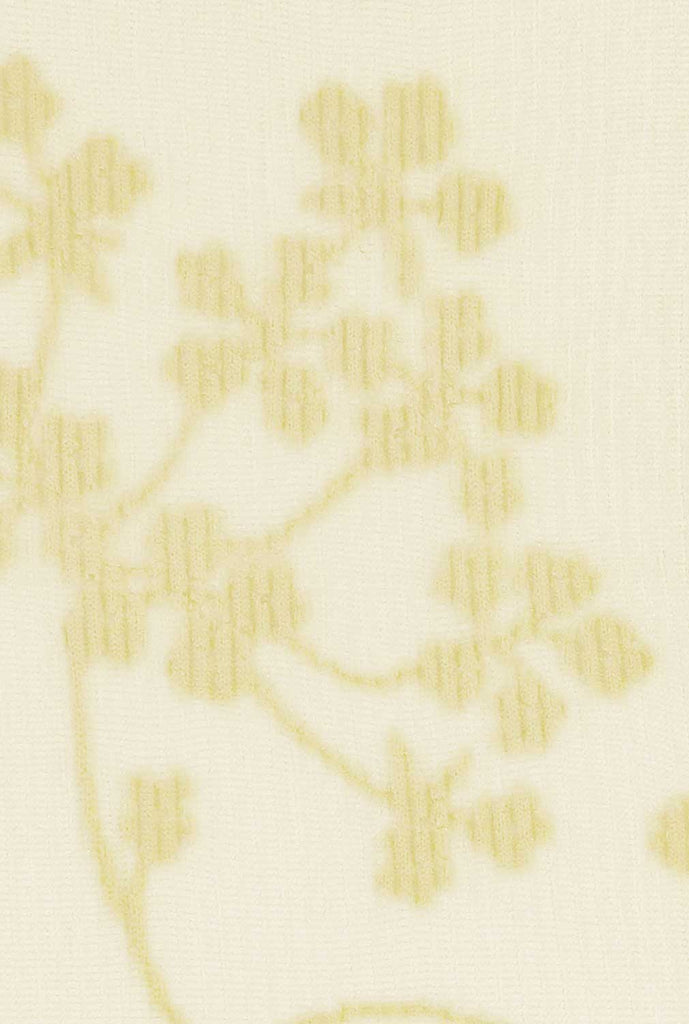 Colour/pattern sample, vanilla cream, floral, Oroblu, Spring Flower socks.