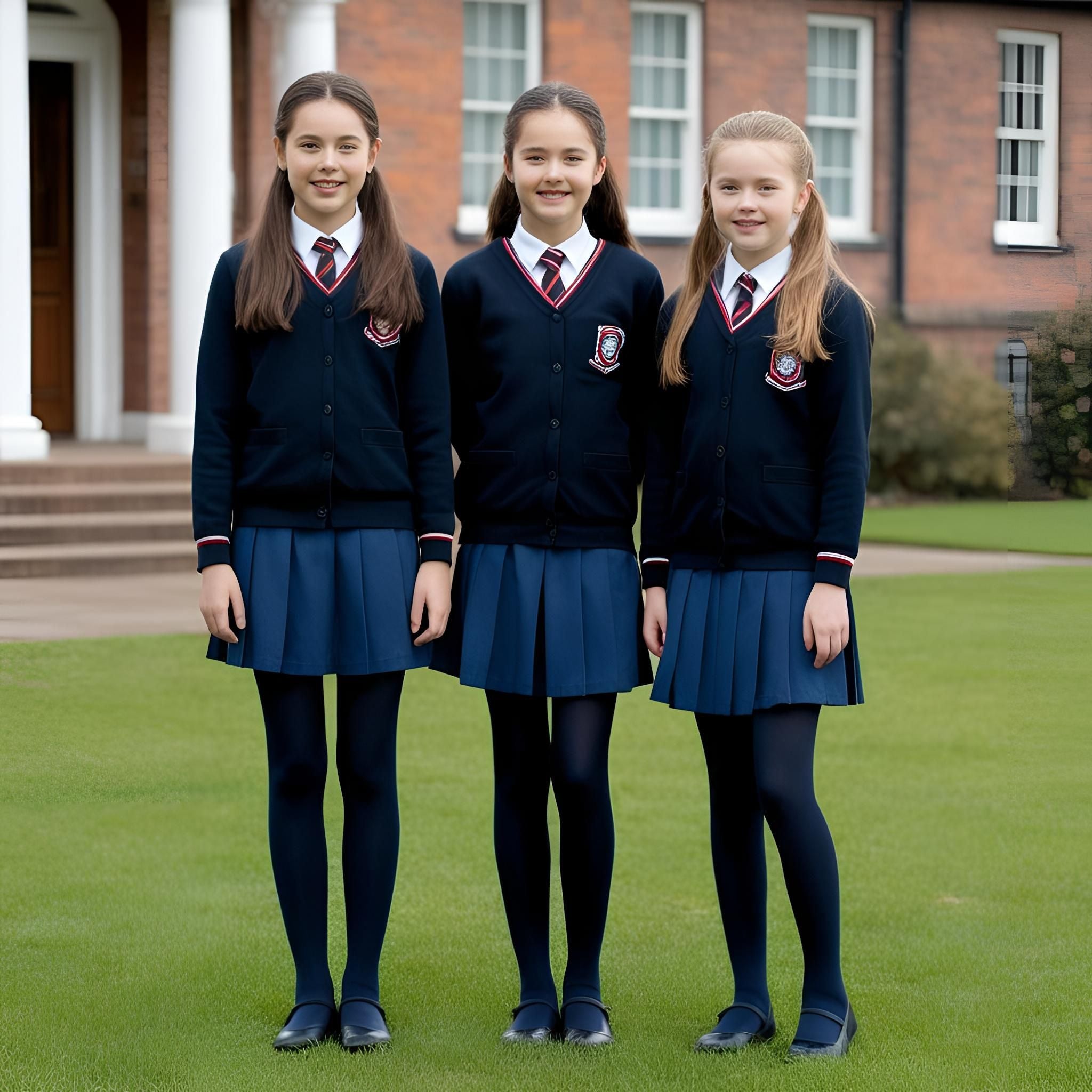 Aquilone Girls Graziosa Navy School Tights – Italian Tights