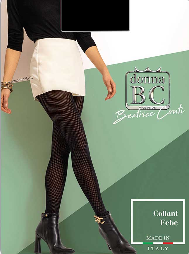 Front package of Donna BC hosiery package.