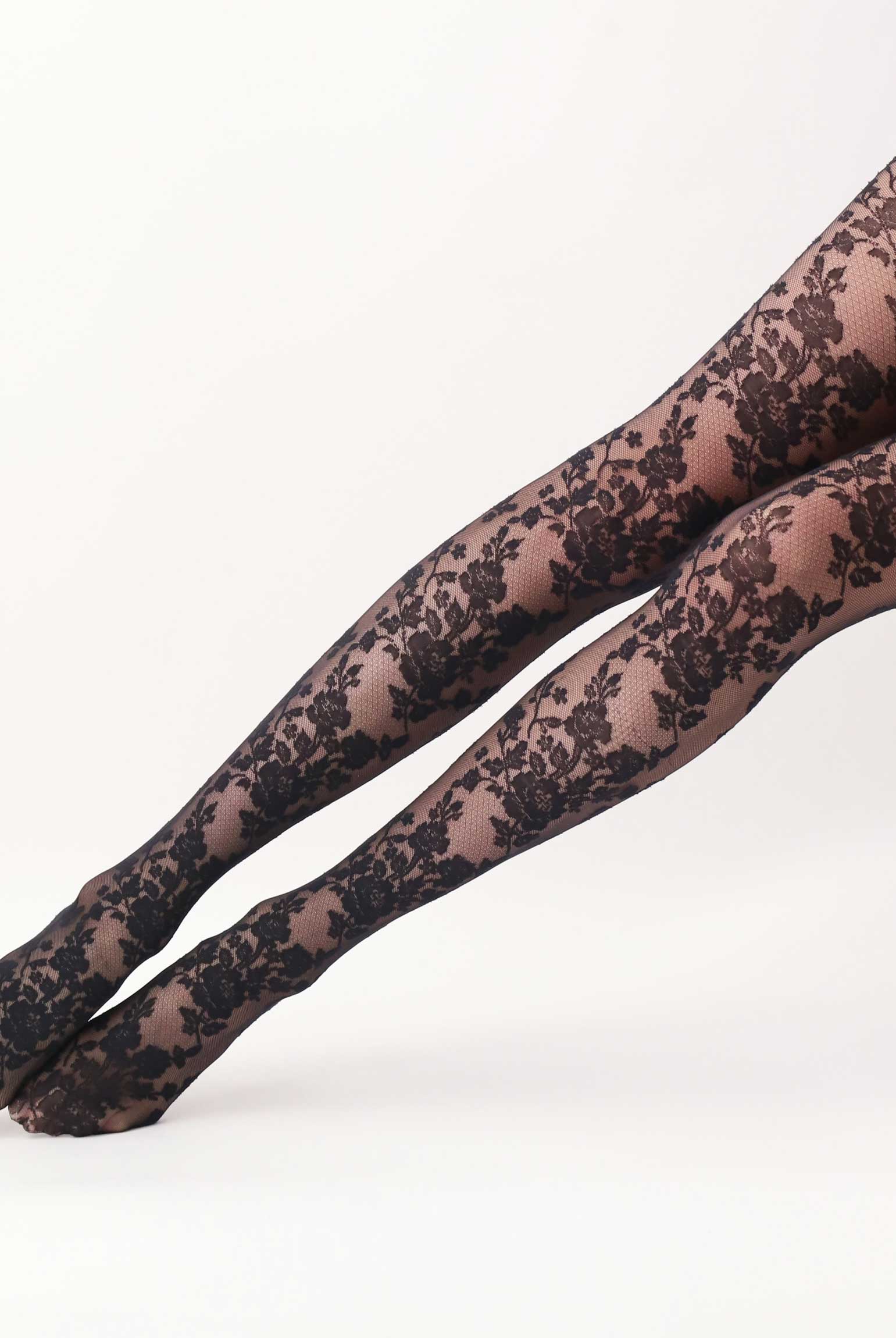 Oroblu Classy Lace Floral Colored Tights – Italian Tights