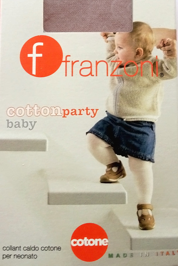 Packet of Franzoni cotton baby tights available in Australia.