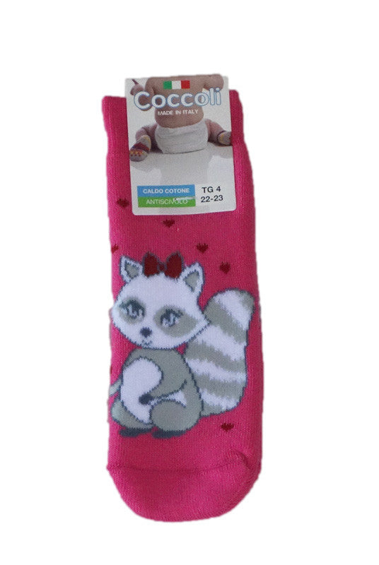 Pink Coccoli child's slipper socks.