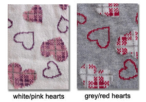 Grey and white swatches, Coccoli  baby girl heart print knit tights.
