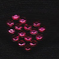Colour sample black with pink rhinestone heart on Franzoni Viola Del Pensiero tights