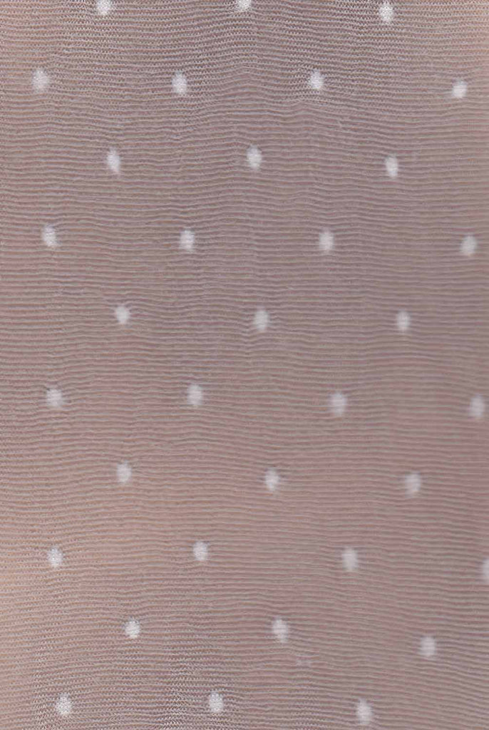Ivory/cream sample, Aquilone Erika polka dot tights.