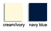 Available colours in Australia for the tights Educata, the colours are ivory and navy blue.