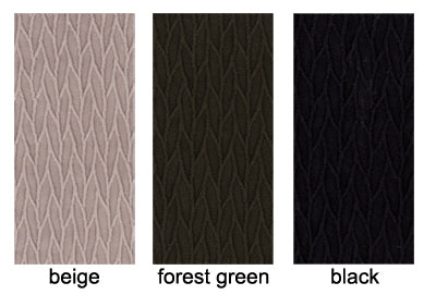 Sample chart Oroblu, Dune tights, beige, olive green and black.