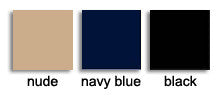 Colour chart, nude, blue and black for Franzoni, Micro Rete New fishnet tights.