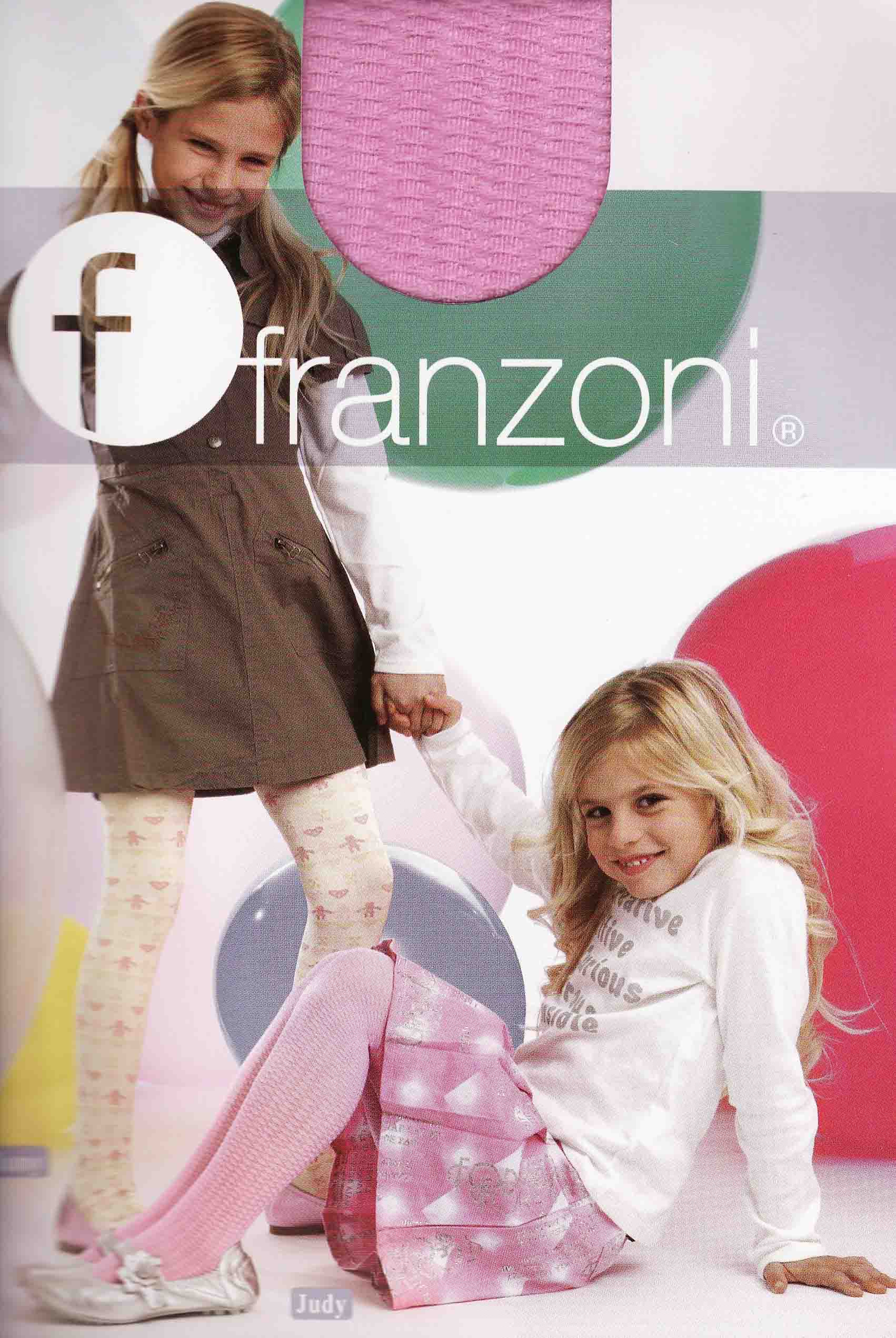 Franzoni Girls Judy Pink Opaque Pattern Tights – Italian Tights