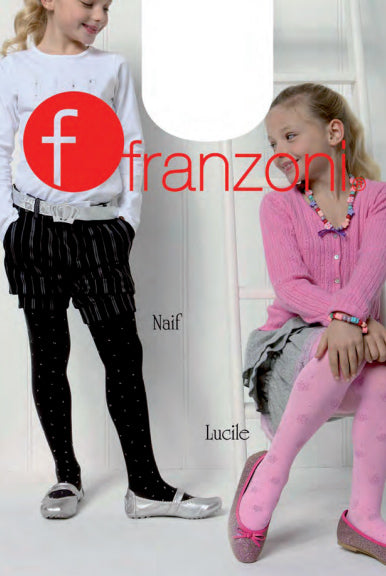 Franzoni Girls Pizzo Lace Opaque Footless Tights – Italian Tights