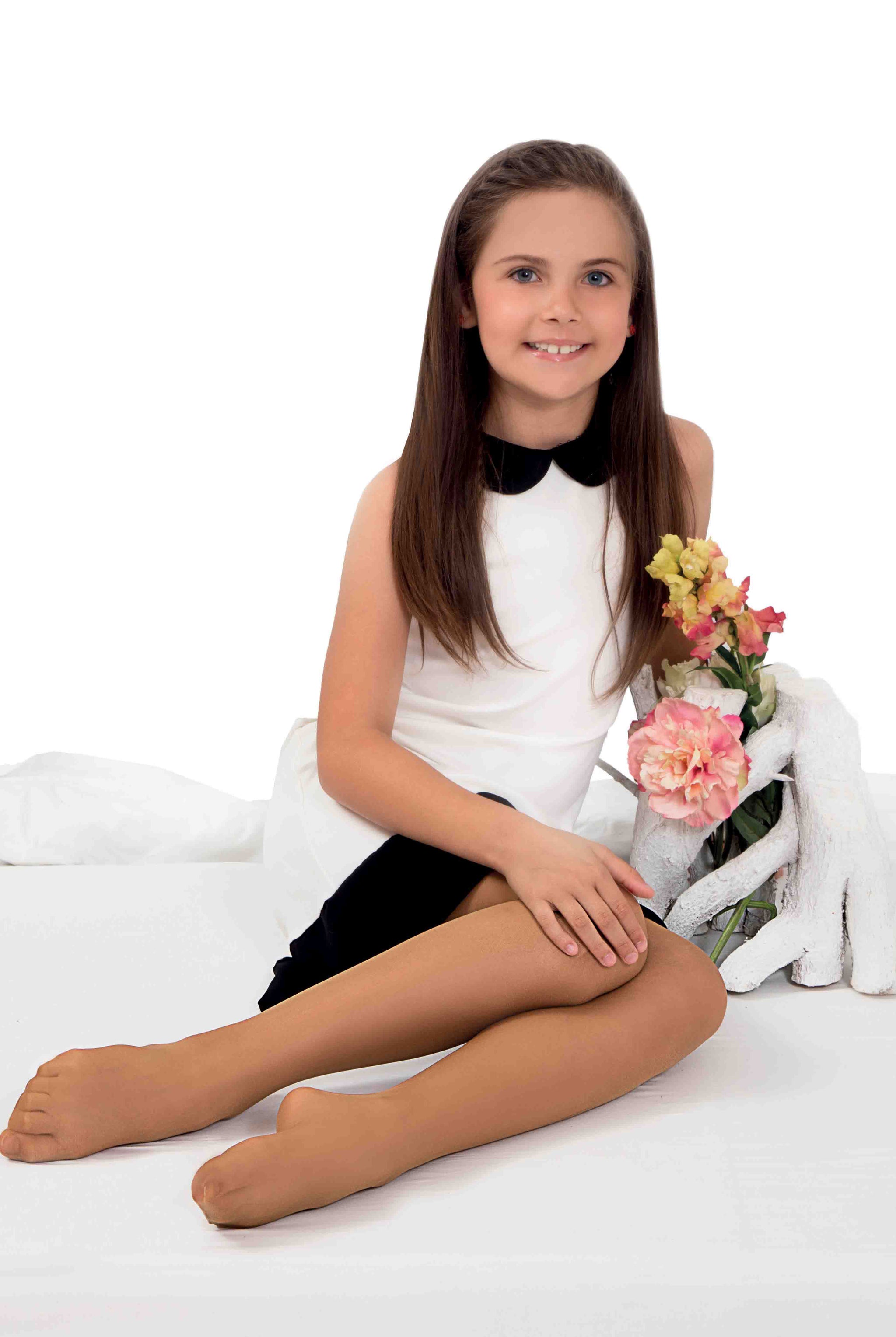 Sheer Kids Leggings Aquilone Young Girls Vanity Sheer Nude