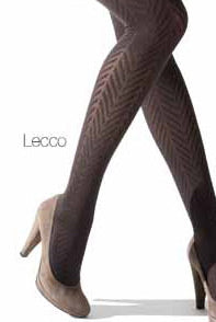 Knitted fashion tights with a geometric pattern