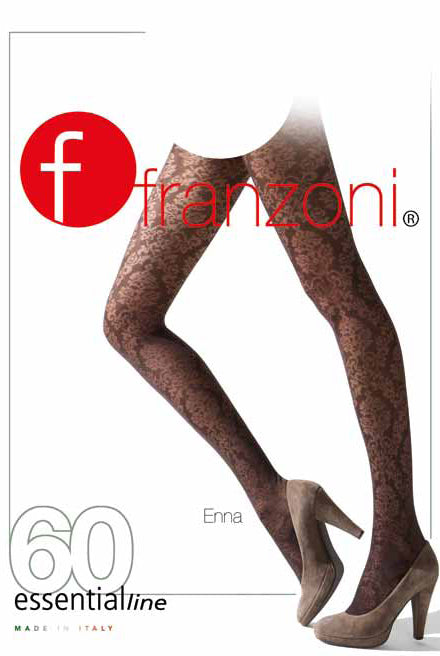 Lady's legs portrayed on a Hosiery packet for Franzoni hosiery.