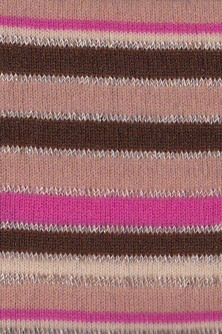 Sample pink.brown and caramel striped Oroblu Josette ankle socks.